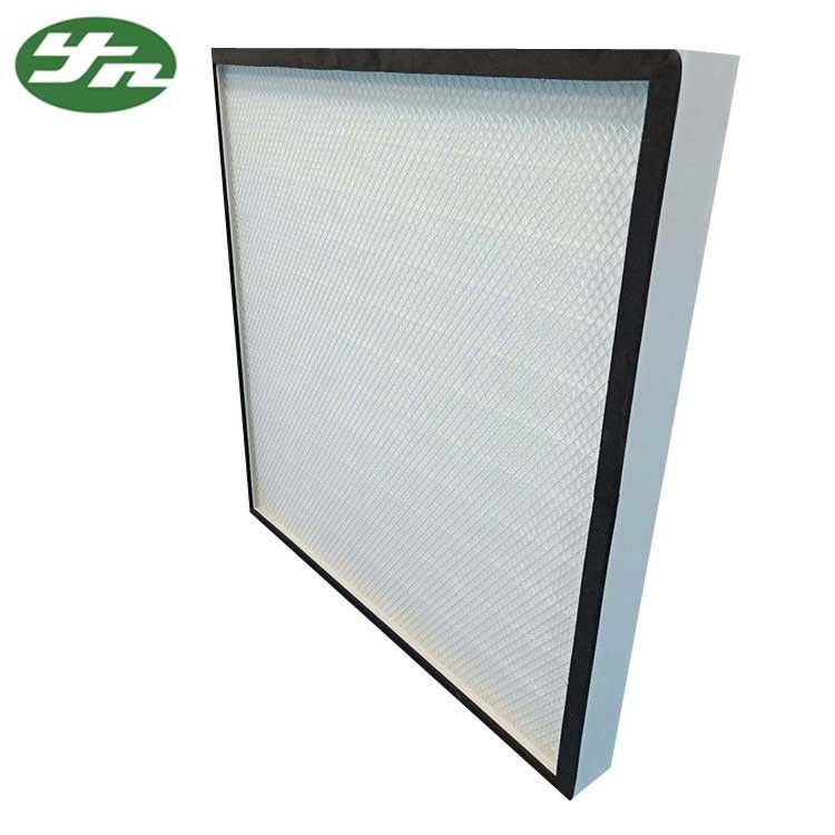 Plastic Frame Mini Deep Pleated Hepa Filter Glass Fiber Media High