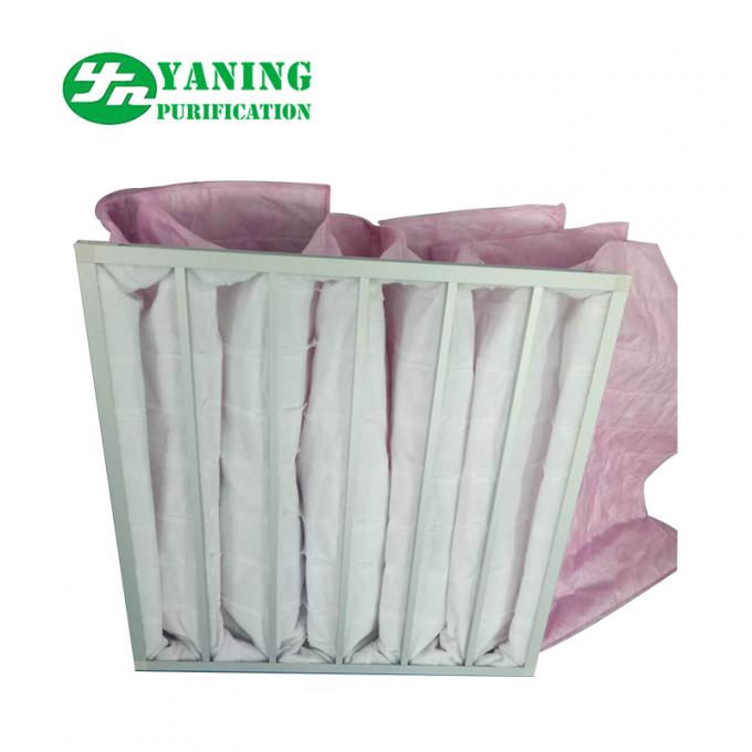 HVAC System Polyester Pocket Air Filter Bag M6M9 3200m³/h Air Volume