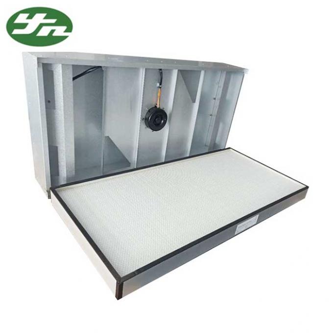 Clean Room Hepa Fan Filter Unit , Coil Filtered Exhaust Fan Aluminium Zinc Plate