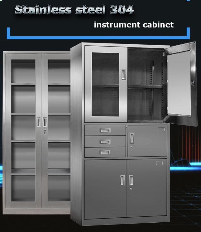 Clinic Furniture Stainless Steel Medical Instrument Case Medicine Drug