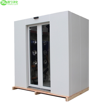 Customized G4 Cleanroom Air Shower Full Toughened Glass Wall Z Type For Workers