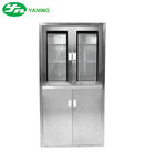 Custom Stainless Steel Medical Cabinet , Sliding Glass Door Medicine Cabinet