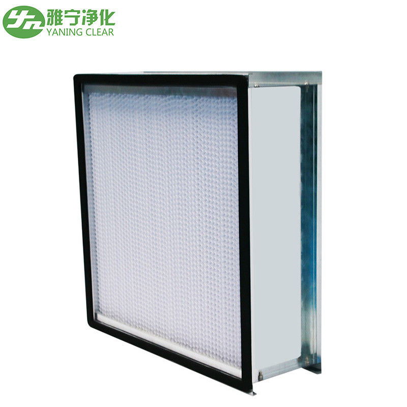 Fiberglass H13 Portable Hepa Air Filter With Aluminum Frame Paper Separator
