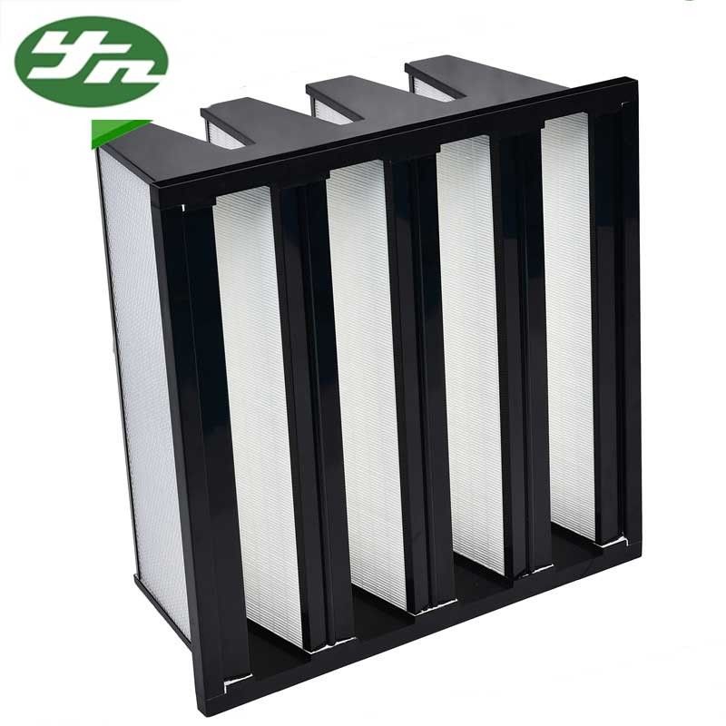 V Bank H10 Hvac Hepa Filter , Sub High Efficiency Air Filter 610*610*295mm