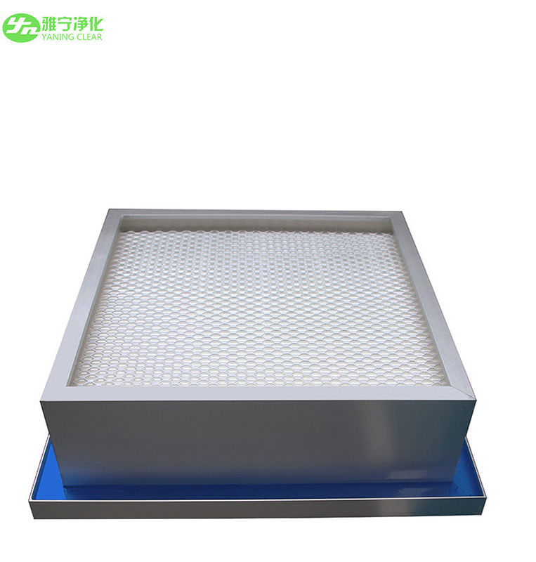 Fiberglass H13 Portable Hepa Air Filter With Aluminum Frame Paper Separator