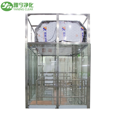 Customized Air Shower Room With Full Toughened Glass Wall  Z Type Air Shower For Workers