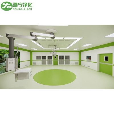 Class 100 Pre Engineered  electrolytic steel plates Glass Wall Quick-install Operating Room Multi Fuctional