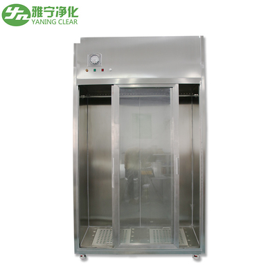 Laminar Flow Wardrobe Clean Room Garment Cabinet With Anti Static Curtain Soft Wall
