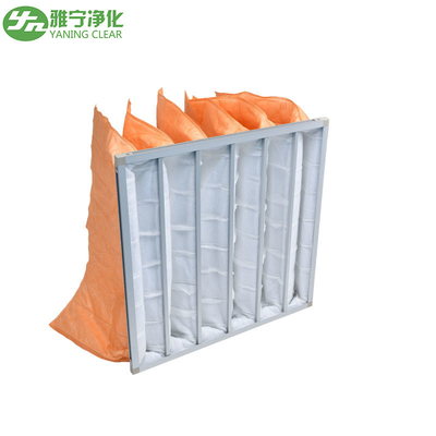 F5 - F9 Grade Multi Pocket Air Filter Medium Efficiency For Primary Filtration HVAC System