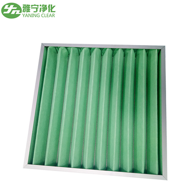 Synthetic Fiber Material G4 Pleated Panel Filter 595x595x46mm Aluminum Frame