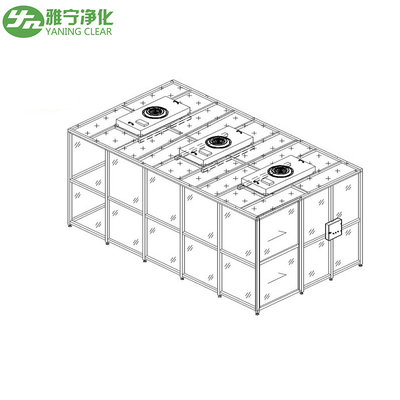 Customized Clean Room Booth Steel Painted Frame For Car Coating Line