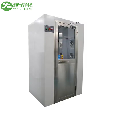 Anti Static Cleanroom Air Shower Double Blower Room Electronic Interlock For 2-4 People