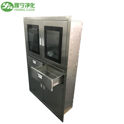 Stainless Steel Hospital Medicine Cabinet Instrument Cupboard With Two Drawer