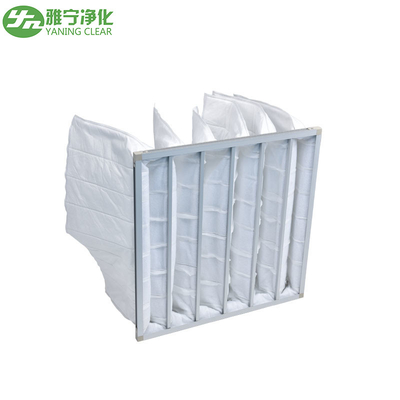 Aluminum Frame Rigid Bag Filter , Non Woven Air Filter Welding System