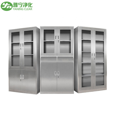 Operation Room Stainless Steel Medical Cabinet With Non - Slip Interlayer Clear Window