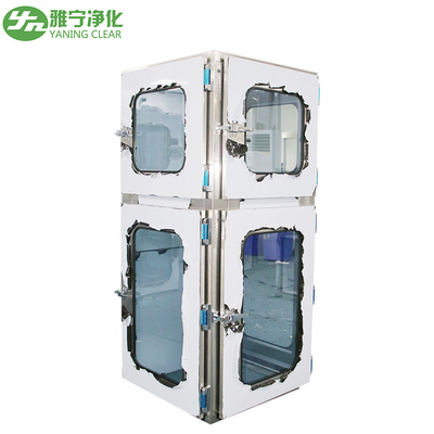 Electromagnetic SUS201 Cleanroom Pass Through Box Interlocking Doors