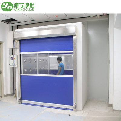 PVC Shutter Door 27m/S Cargo Air Shower Tunnel EVA Sealing Stainless Steel