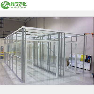 YANING ISO Class 8 Dust Free Modular Clean Room , Stainless Steel Prefab Clean Rooms with LED Lighting