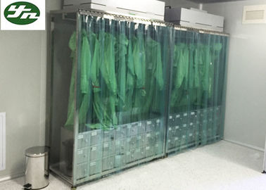SS Clean Room Garment Cabinet , Clothes Storage Closet For Pharmaceutical Factory