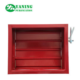 Mechanical Switch Red Aluminum Return Air Grille With Adjustable Opposed Blade Damper