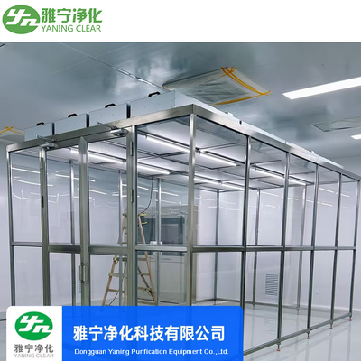 ISO GMP Dust-Free PVC Wall Panel Modular Clean Room , Laboratory FFU Air Cleaning Equipment Hard Wall Clean Booth