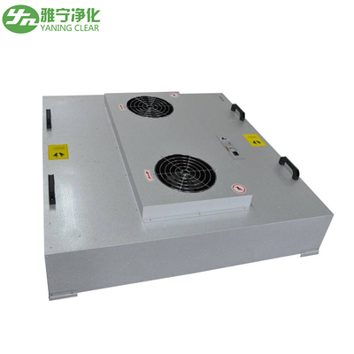 Gray Double Motor Ffu Filter Fan Unit , Clean Room Fan Filter Units Long Service Life