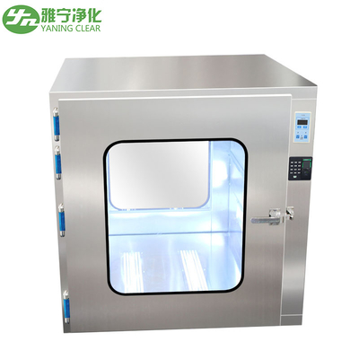 Thru / Delivery Air Shower Pass Box 304 Stainless Steel With Fingerprint Unlock