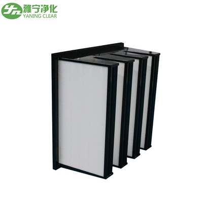Medium Efficiency V Bank Air Filter Compact Design , Plastic / Galvanized Frame