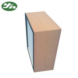 Wooden Frame Deep Pleated Hepa Filter Paper Separator 1500m³/h Air Volume For Clean Room