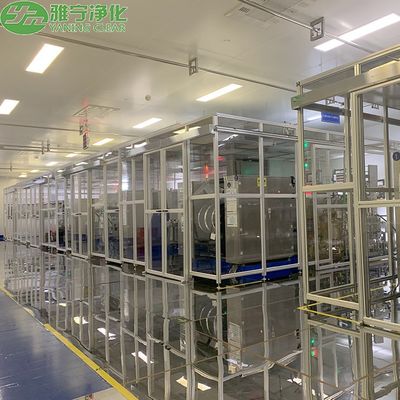Yaning ISO5 Class100 ISO8 Core Motor Pump Cleanroom Environment ISO100000 Modular Dust-Free Semiconductor Booth HEPA Filter