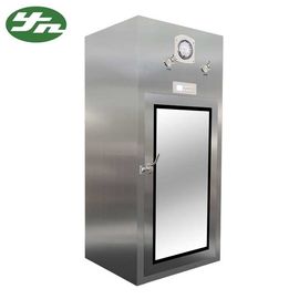 Fan Filter Unit Cleanroom Pass Through Chambers , Air Shower Pass Box Cold Steel Material