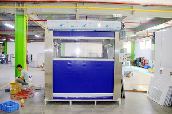 PVC Roller Industrial Air Shower Powder Coating SUS304 Inner Cargo Air Shower