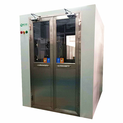 YANING Powder Coated Steel Dust Removal 1500W HEPA Filter Interlock Airtight Double Door Air Shower Room