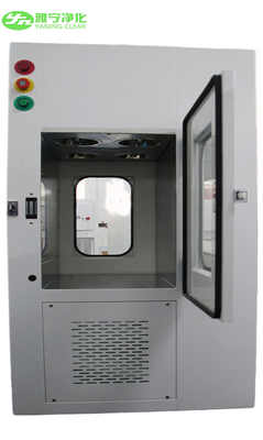 Air Shower Cleanroom Pass Box Steel Frame 304 SUS Inner With Nozzles Powder Coating