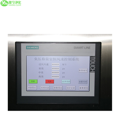 SUS304  Laminar Flow Booth Powder Dispensing Negative Pressure 0.65m/s
